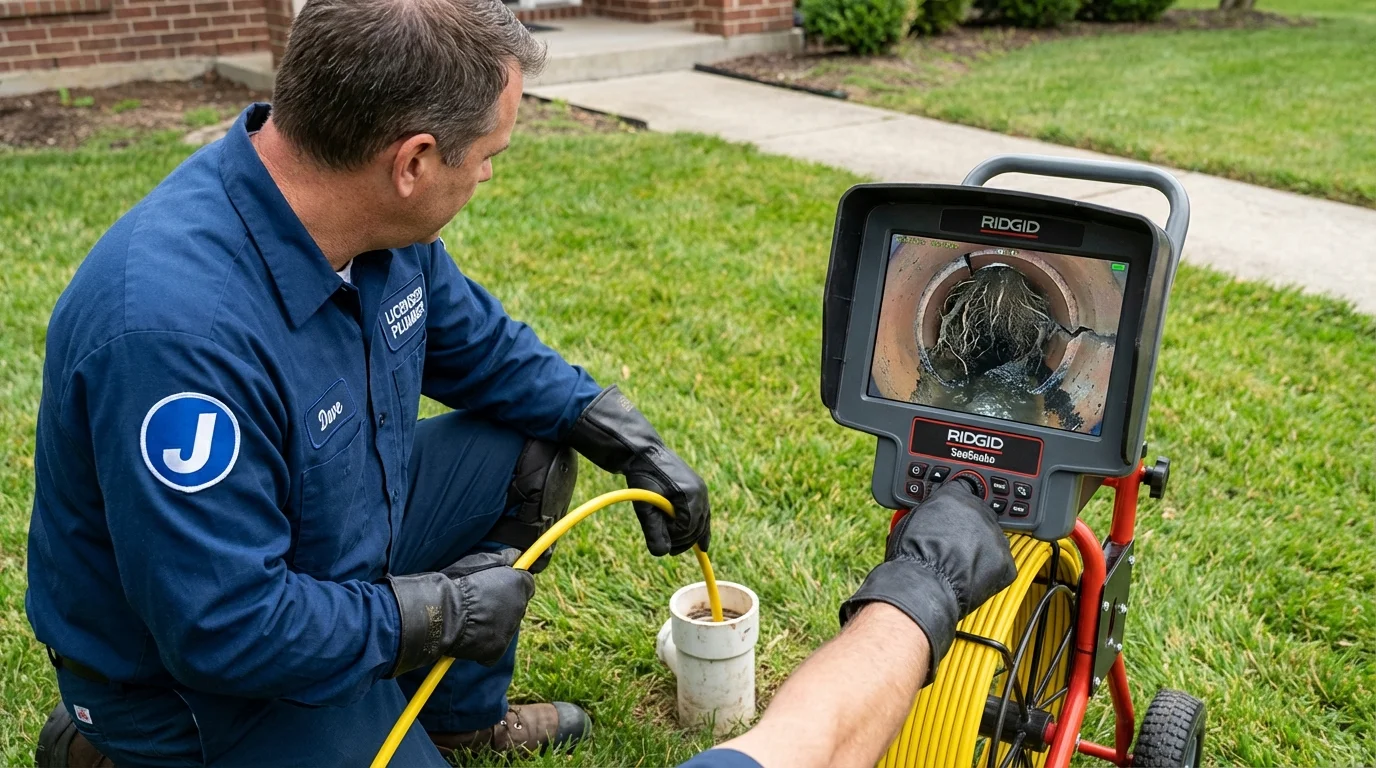 Sewer camera inspection being performed by Johns Plumbing LLC in Mosquero